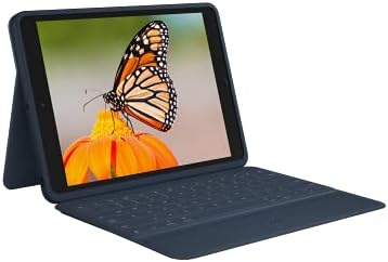 Здрав калъф-клавиатура Logitech Combo 3 за iPad с интелигентни жак за iPad (7-ия, 8-ия и 9-ия поколения) за обучение - класическо синьо