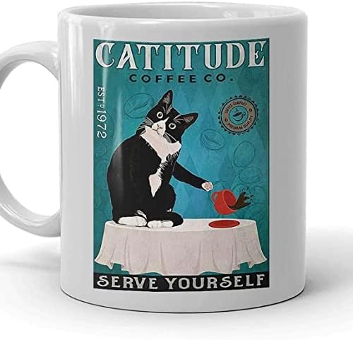 Черна Котка, Ето защо аз Пия Кафе, Мразя Хора, Които Познавам, Чаша за Най-добър Забавен Подарък Чаша за приятелите на 11 грама