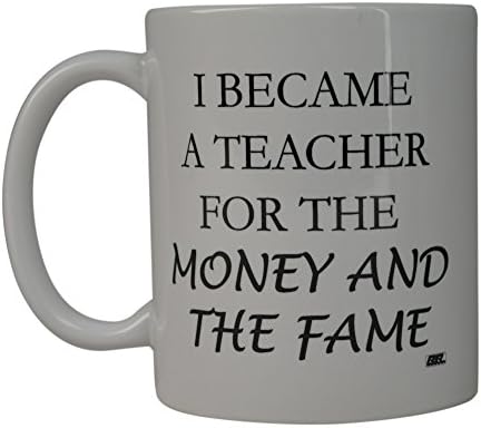 Rogue River Забавно Кафеена Чаша за най-Добрата Станах Учител За пари и Слава Новост Чаша Страхотна Идея за подарък За Учители (Пари