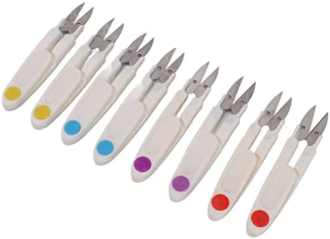 Нож за Нарязване на Конци, Пружинное Действие Ножици за Шиене от Висококачествен Материал, Защитен Калъф Мини Размер, Различни цветове