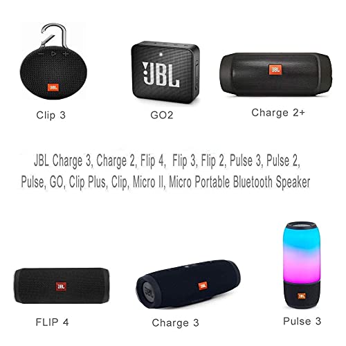 2 Комплекта Кабел за Зарядно устройство Кабел за JBL Charge 3, Charge 2, Flip 4, Pulse 3, Pulse 2, Flip 3, Flip 2, Pulse, Go, Clip Plus,