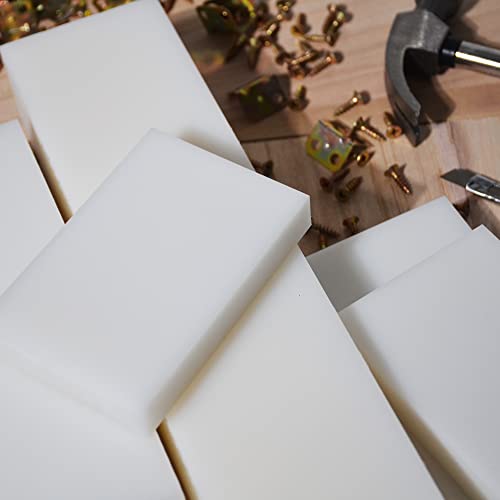 Листа HDPE Бели Пластмасови Пластмасови листове с Дебелина от 2 инча x дължина 8 см x Ширина 3 инча Правоъгълен Твърда единица с висока