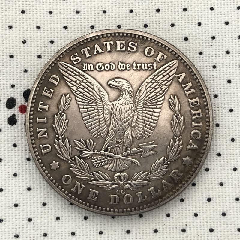 38 ММ Старинна Сребърна Доларова Монета Американски Морган Скитник Монета 1881CC Занаят #131