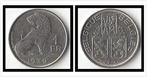 Европейската Белгийската Монета в 1 франк 1939 г. съобщение, Айде колекция от Чужди монети, за Френското издание на KM119
