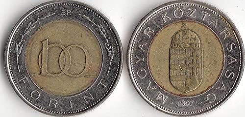 Европейската Унгария Монети в 100 Фулинов, два цвята на Метални Монети, в два цвята Инкрустирани декор, Година на производство, Случайни,