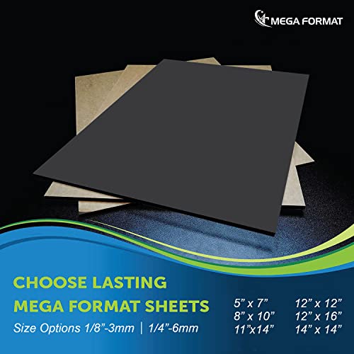 Черен акрилен лист Mega Format - Трайно гъст покритие от плексиглас за произведения на изкуството, обложки, прозоречни стъкла и рисунки
