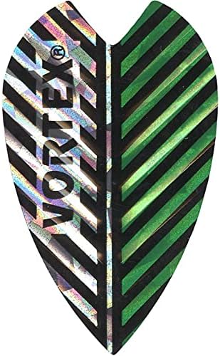 Брани за стреличките САЩ - 3 Комплекта (9 елиминации) Vortex, Сребристо-зелено, Отклонения за дартс - по-Голям размер