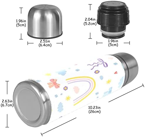 Термос-чаша Преносим Термос-колба С вакуумна изолация, запечатани, и е защитена от разливане, Може да се използва за студени и топли напитки Rainbow
