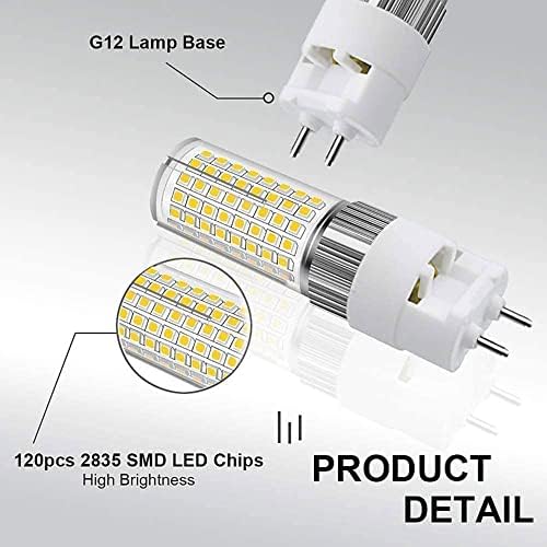 Edearkar 16W G12 Led Лампа 4-Pack Топла Светлина 3000 K (160 W G12 Халогенни Сменяеми лампи) Лампа с метална дръжка 2-за Контакти Основата