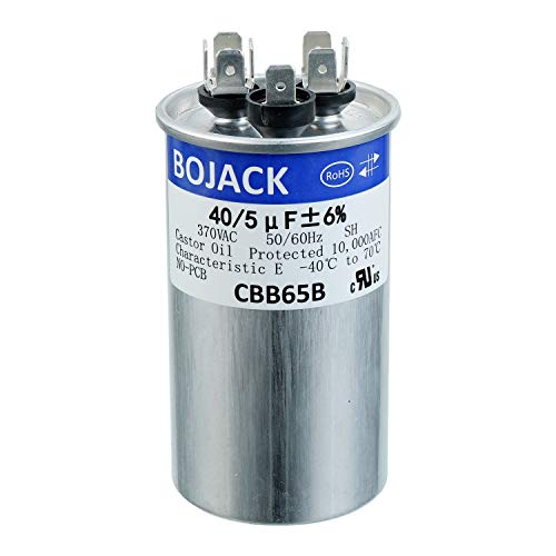 BOJACK 40+ 5 icf 40/5MFD ±6% 370 В CBB65 Двойна Пусков кондензатор кръгло напречно сечение за стартиране на двигателя променлив ток или