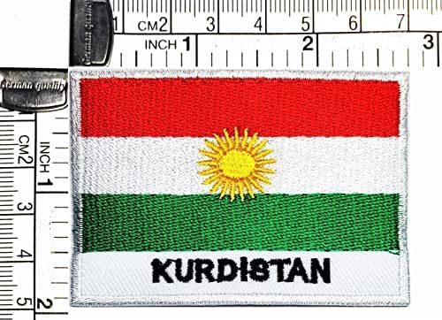 Kleenplus 2 бр., 1,7X2,6 инча. Нашивка с Флага на Кюрдистан, Тактически Военен Флаг, Апликации, Ленти, Флаг на Страната Свят, Че за Костюми,