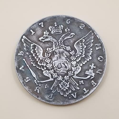 Старинни Занаяти 1762 Месинг Посеребренный Стар Сребърен Долар Сребърни Кръгли Чуждестранни Монети Антични Колекция