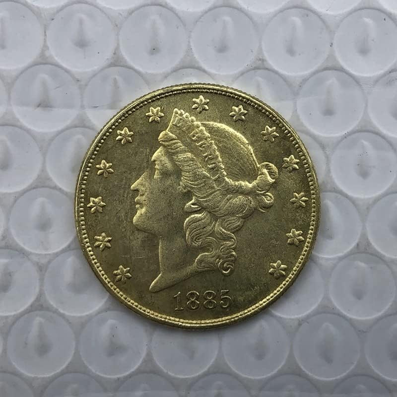 Версия 1885S Американската 20 Златни Монети Латунная Антични Ръчна Чуждестранна Възпоменателна Монета 34 мм