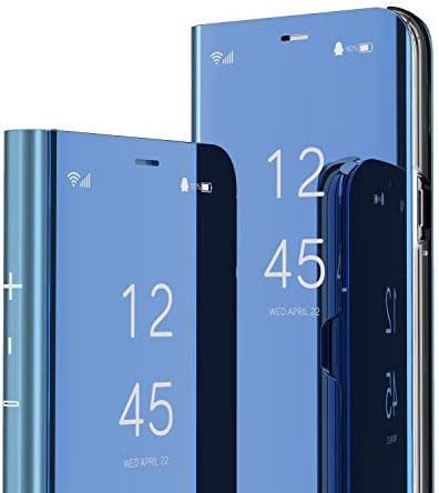 Калъф QIVSTARS за Samsung Galaxy S23 Cool Style Clear View Window Покритие Покритие, Поставка, Устойчиво на Надраскване, Защитно флип-надолу Тънка Капак за Samsung Galaxy S23, Изкуствено Огледало, Л?