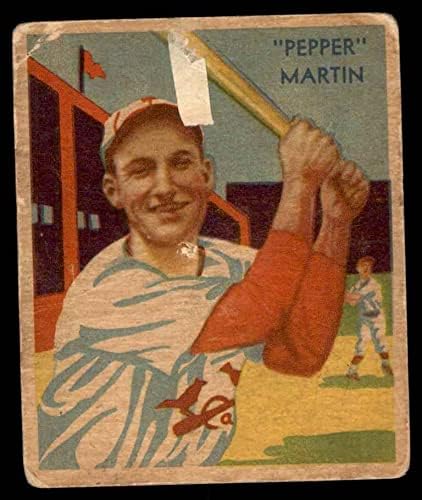 1935 Диамантени звезди 26 Пепър Мартин Сейнт Луис Кардиналс (Бейзболна картичка) СПРАВЕДЛИВИ Кардинали