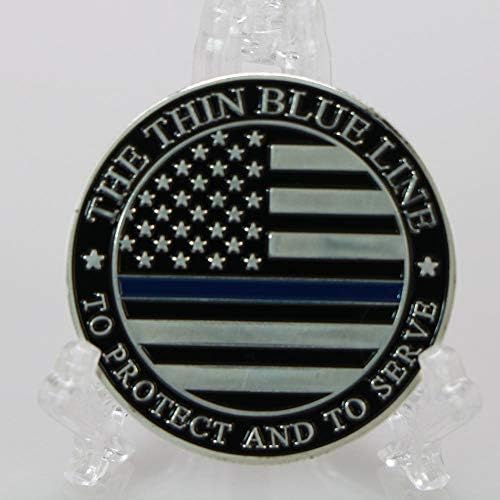 Монета американски полицай Тънка Синя линия на Живота Имат значение Полицейски Щит Америка Възпоменателни монети, Художествени подаръци