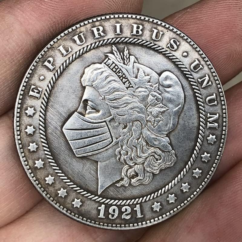 38 ММ Старинна Сребърна Доларова Монета на САЩ Morgan Tramp Coin 1921-D Занаятите 201