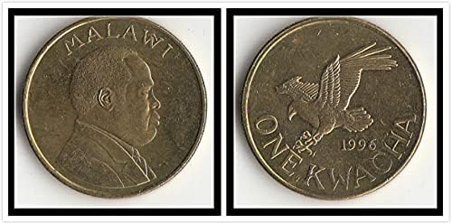 Африкански монети Малави 1 Kvac 1996-2003 година на Издаване Подарък Колекция от Чужди монети