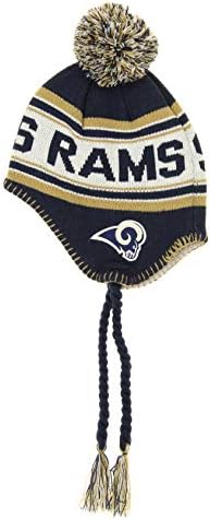 NFL Youth Boys Los Angeles Овни Жаккардовая Вязаная шапките с помпоном, един размер Подходящ за повечето