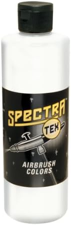 Аерограф Badger Company Spectra-Акрилна боя на водна основа, готово за airbrushing Tex, Бял металик, 4 Грама
