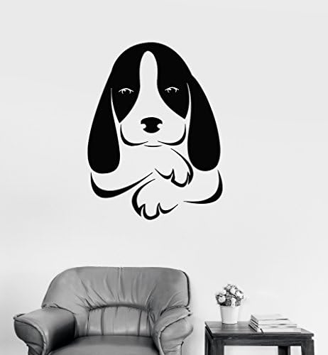 Голяма Vinyl Стикер Кученце Кучето е Домашно Животно, Детска Стая, Стикери за стените на Детската стая (ig154) Бял