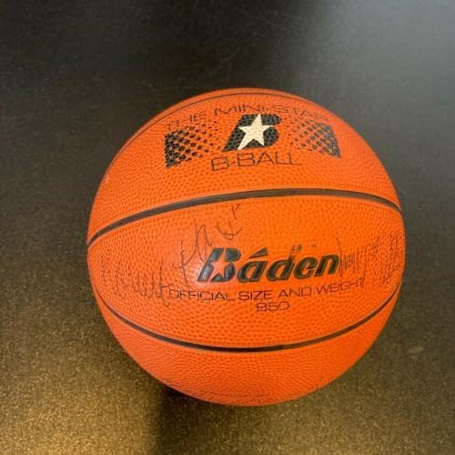 1985-86 Бостън Селтикс Шампион на НБА е Подписал договор с отбора по мини-баскетбол Лари Берда JSA COA - Баскетболни топки с автографи