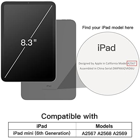 Магнитен калъф JETech за iPad Mini 6 (8,3-инчов модел 2021 година), поддръжка за зареждане на моливи, 2-ро поколение, магнитна закопчалка, Тънък, smart-калъф за таблет с функция за а?