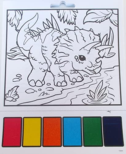 Създаваме Класна боя с помощта на плакати Вълшебна боя за вода за момчета и момичета до 12 Листа Забавна игра за оцветяване (Динозаври)