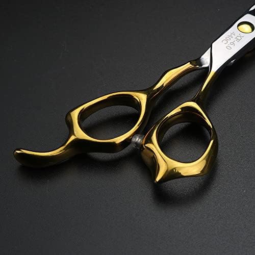 Ножици за коса XUANFENG със Златна дръжка От стомана 9cr18 със Златни Винтове 6-инчов Фризьорски Ножици за Подстригване и Набор от Филировочных