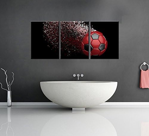 Meiji Черно-Червени футболни Стенни художествени картини, Плакат, Стикер на стената в стаята на момчетата, в рамки, 3 предмет, за украса