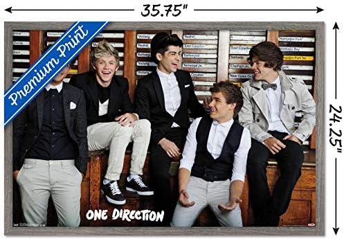 Плакат на стената в стил Trends International One Direction, 22,375 x 34 инча, в рамка от Барнвуда